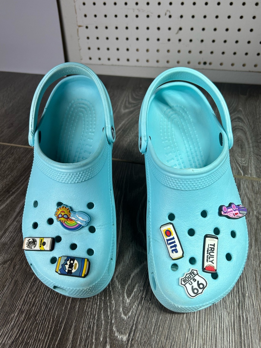 Crocs classic Blue Clog Shoes with Fun Charms